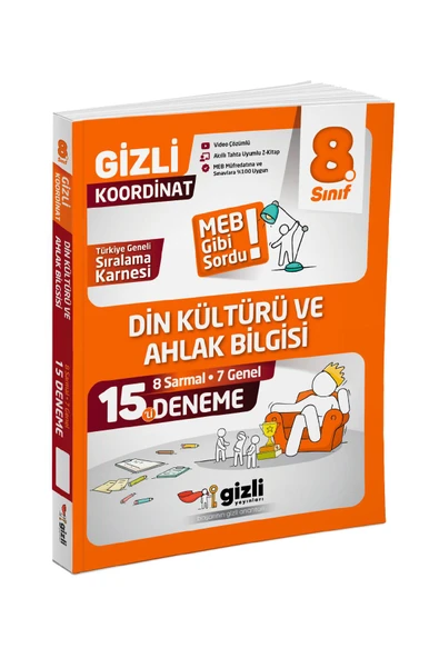Gizli Yayınları 8. Sınıf Din Kültürü Lgs 15’li Deneme ürün görseli 1