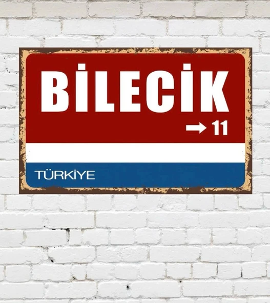 Dekoratif Şehir Plaka Retro Tablo MDF Ahşap Tablo - 11 ürün görseli 1