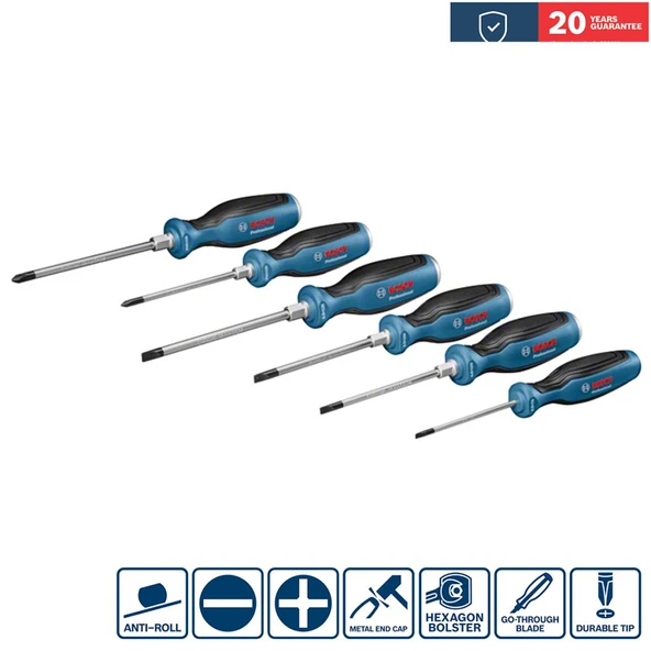 Bosch 1600A016BF Tornavida Seti 6 parça SL/PH ürün görseli 1