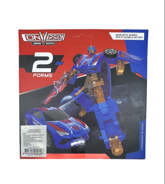 Conversion Mini Series 2'si 1 Arada Robot & Yarış Arabası - Mavi - Resim 4