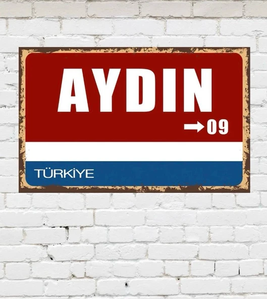 Dekoratif Şehir Plaka Retro Tablo MDF Ahşap Tablo - 09 ürün görseli 1