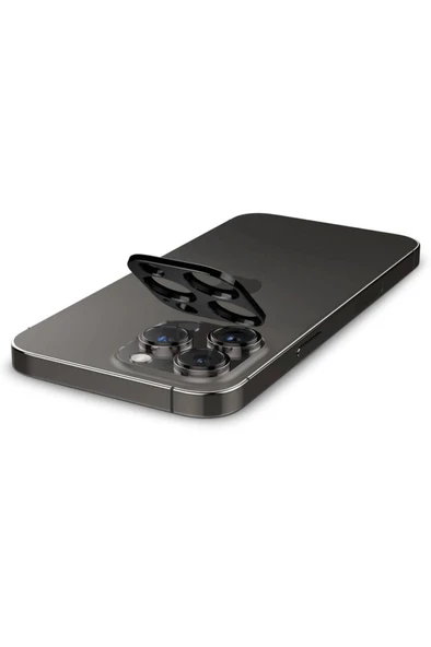 Spigen iPhone 15 Pro / 15 Pro Max / 14 Pro / 14 Pro Max Lens Camı Koruyucu (2 Adet) Black - AGL05273 ürün görseli 1