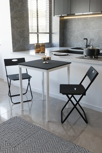 Flinder Balkon Bahçe Mutfak 3' lü Bistro Set Masa Sandalye Takımı FLN75040OSBD ürün görseli 1
