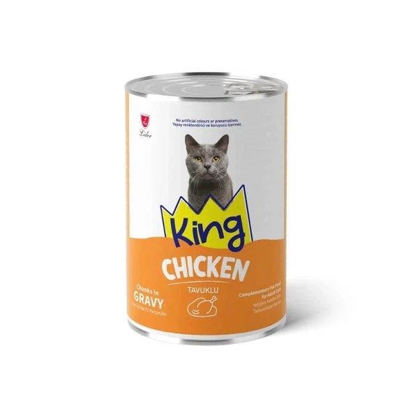 King Gravy Tavuklu 400 gr Yetişkin Konserve Kedi Maması ürün görseli 1