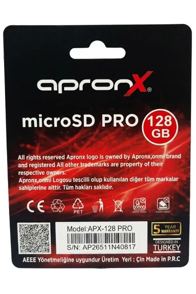 PTTAVM: 128Gb Micro SD A2 U3 UHS-I TF Hafıza Kartı