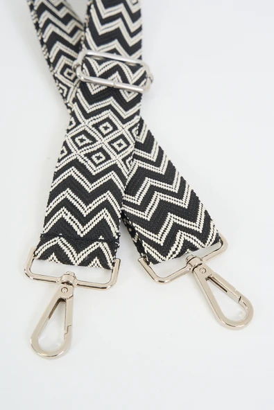 MUTE BAG Blackwhite Square Pattern Ayarlanabilir Çanta Sapı (110 CM) - Resim 2