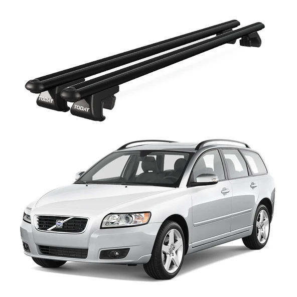 Volvo V50 Sw (2004-2013) Uyumlu Siyah Ara Atkı Port Bagaj Tavan Barı ürün görseli 1