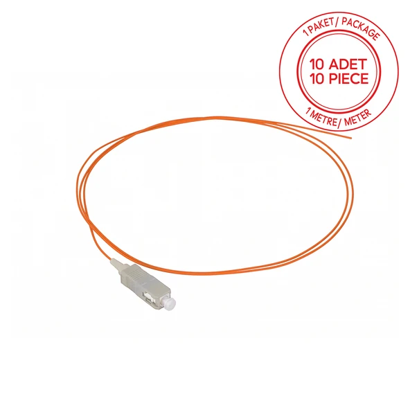 Alfafonet SC/PC Multimode Tight Buffer OM2 1 Metre Fiber Optik Pigtail 1 Paket - 10 Adet ürün görseli 1