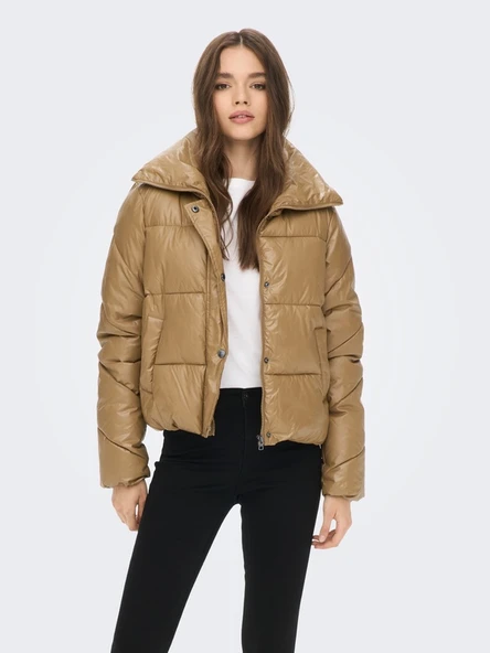 Only   Onlanja Short Puffer Cs Otw Kadın Kahverengi Mont - 15265538 ürün görseli 1