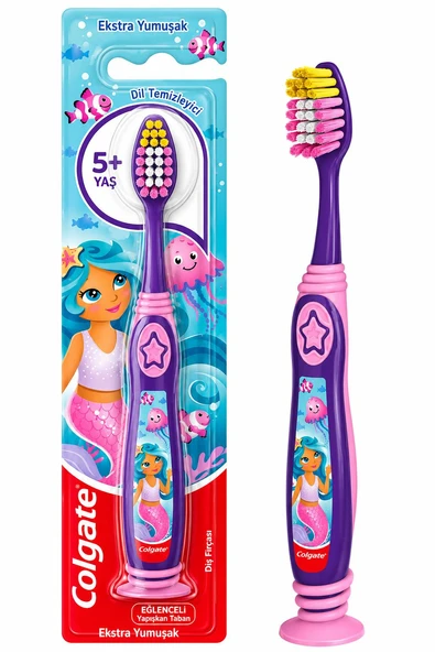 Colgate Deniz Kızı Diş Fırçası Ekstra Yumuşak, Yapışkan Taban +5 Yaş ürün görseli 1