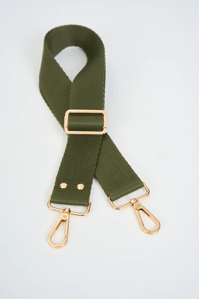 MUTE BAG Matcha Koyu Yeşil Çanta Sapı Ayarlanabilir Gold Zımba Detaylı (POLYESTER) 110 Cm G:4 Cm ürün görseli 1