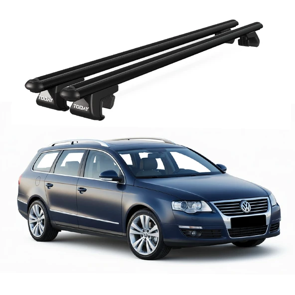 Volkswagen Passat B6 Sw (2005-2010) Uyumlu Siyah Ara Atkı Port Bagaj Tavan Barı ürün görseli 1
