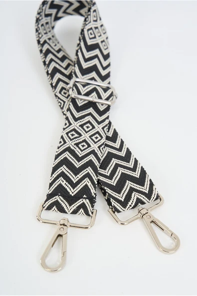 MUTE BAG Blackwhite Square Pattern Ayarlanabilir Çanta Sapı (110 CM) ürün görseli 1