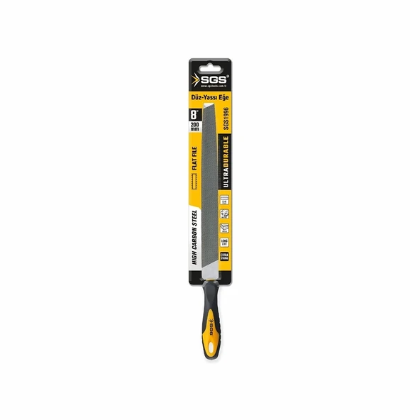 SGS DÜZ-YASSI EĞE 200 MM 8" SGS1996 ürün görseli 1