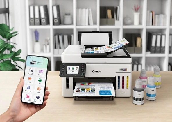 Canon Maxify GX6140 Wi-Fi Renkli Çok Fonksiyonlu Tanklı ORJİNAL MÜREKKEPLİ ürün görseli 1