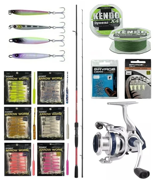 YekOutdoor FireWorm LRF Seti Shimano Kamış Sienna Spinning Sensitive 2,11m 0,5-7g 2pc &Okuma ARIA-1000a Olta Makinesi ürün görseli 1