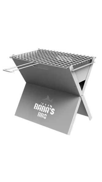 ORİGAMİ KATLANIR MANGAL MODEL 2 / PASLANMAZ ÇELİK / BABA'S BBQ ürün görseli 1