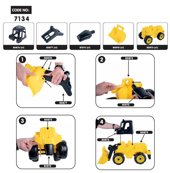 7134 Dev Dozer -Dolu Oyuncak - Resim 3