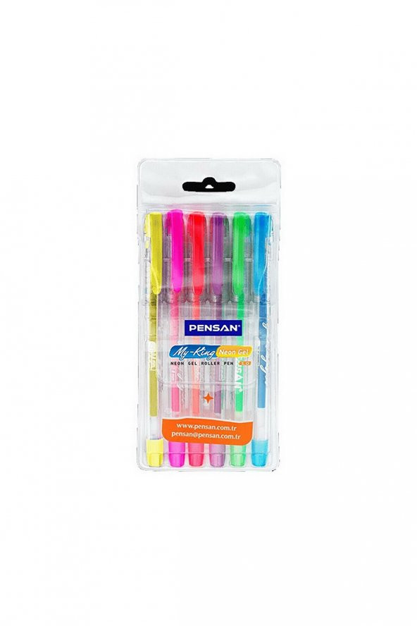PENSAN 6 RENK NEON JEL KALEM ürün görseli 1