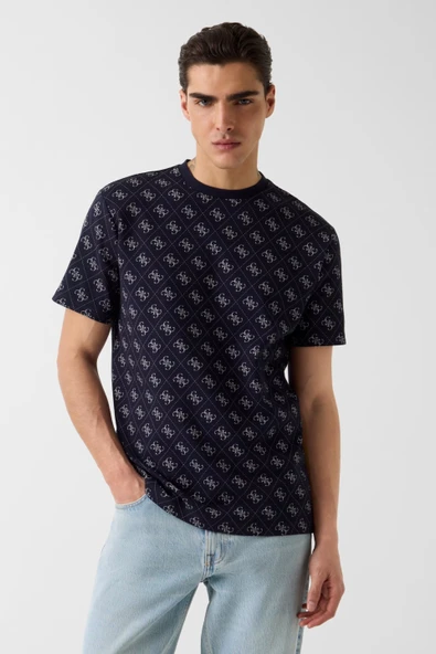 Guess M6GP34K3200K3200 Cn Ss Jacquard 4G Kn Erkek Tişört ürün görseli 1
