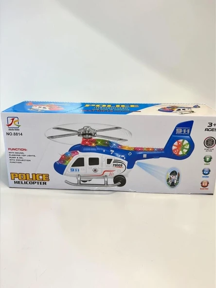 8814 SESLİ IŞIKLI ÇARP DÖN HELİKOPTER-KRS ürün görseli 1