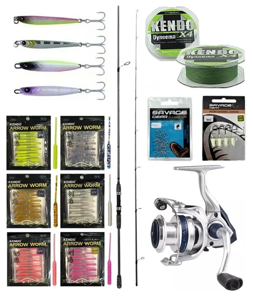 YekOutdoor FireWorm LRF Seti Okuma Wave Up Spin 165cm 3-14gr 2 Parça Olta Kamışı&Okuma ARIA-1000a Olta Makinesi ürün görseli 1
