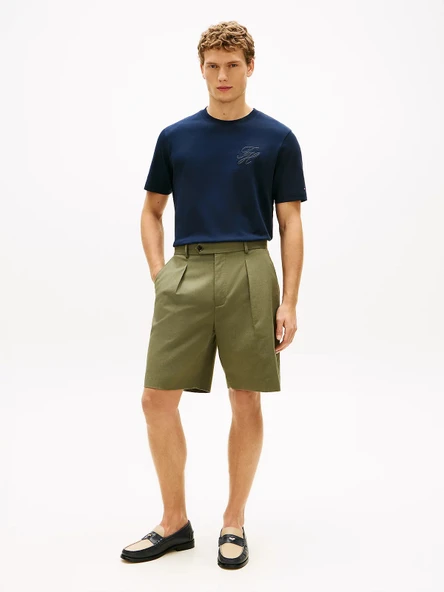 Tommy Hilfiger MW0MW42391 Script Light Interlock Tee Erkek Tişört - Resim 3