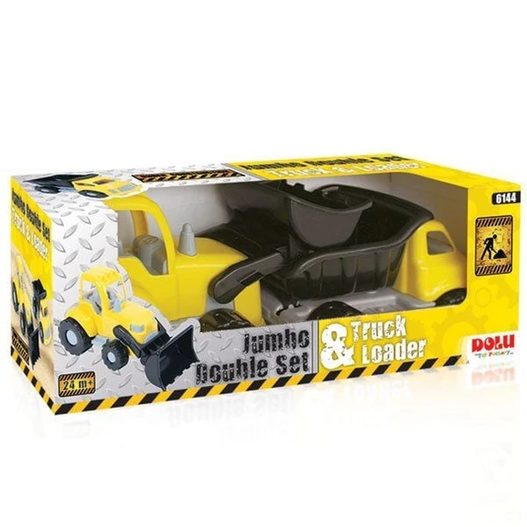 6144 JUMBO İKİLİ KAMYON- DOZER SET ürün görseli 1