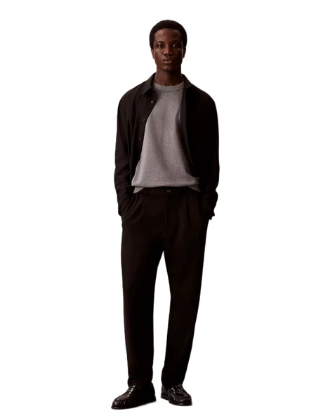 Calvin Klein LV04LF607G Tapered Tech Knit Pleated Erkek Pantolon ürün görseli 1
