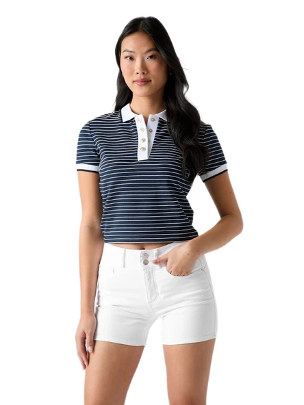 Guess W6GP17K2946K2946 Ss Polo Nk Alphonsin Kadın Tişört ürün görseli 1