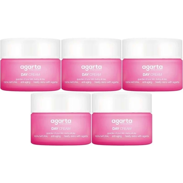 Agarta Doğal Nemlendirici Su Bazlı Gündüz Kremi 50 ML (5 Li Set) ürün görseli 1
