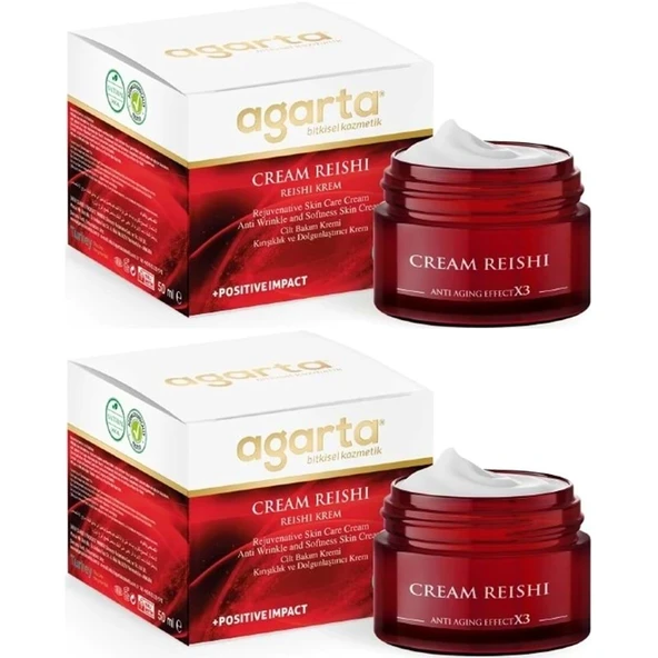Agarta Doğal Yaşlanma Karşıtı Reishi Kremi 50 ML (Kırışıklık - Dolgunlaştırıcı) (2 Li Set) ürün görseli 1