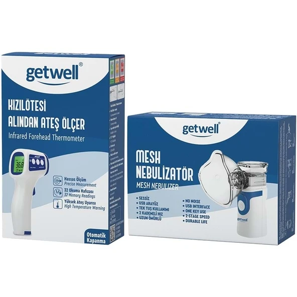 Getwell (Avantaj Pk 1) Ateş Ölçer Kızıl Ötesi Alından - Temassız / Mesh Nebulizatör Şarjlı ürün görseli 1