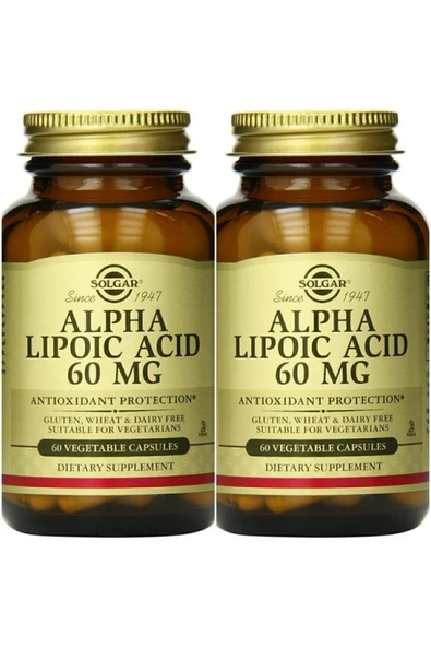 Solgar Alpha Lipoic Acid 60 Mg 60 Kapsül 2 Adet ürün görseli 1