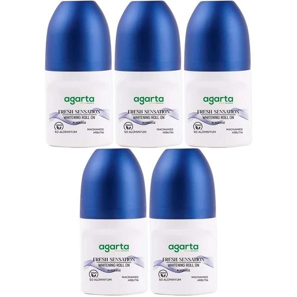 Agarta Roll-On Erkek 50 ML Fresh Sensatıon (24 Saat Etkili Ter Kokusu Önleyici) (5 Li Set) ürün görseli 1
