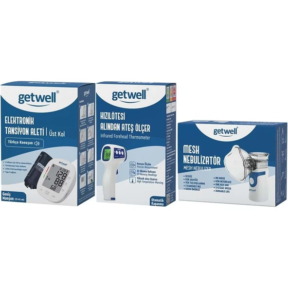 Getwell (Avantaj Pk 4) Üst Koldan Tansiyon Aleti - Ateş Ölçer, Temassız - Nebulizatör Şarjlı ürün görseli 1