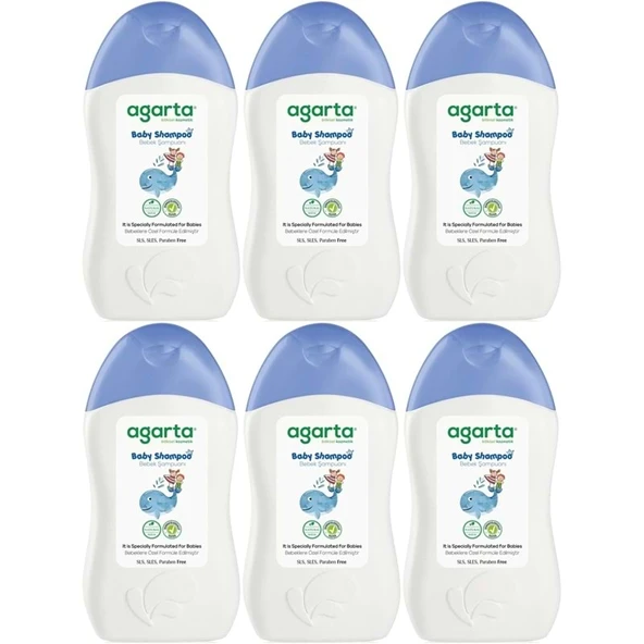 Agarta Doğal Erkek Bebek Çocuk Şampuanı Saç ve Vücut 400 ML (6 Lı Set) ürün görseli 1