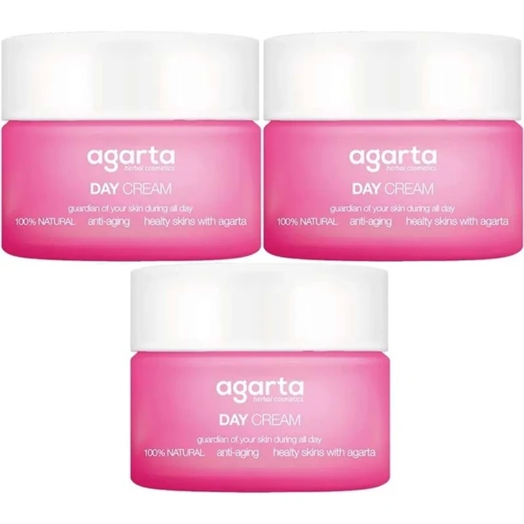 Agarta Doğal Nemlendirici Su Bazlı Gündüz Kremi 50 ML (3 Lü Set) ürün görseli 1