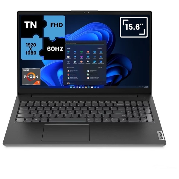 V15 G4 Amd Ryzen 7 7730U 16GB 512GB SSD Freedos 15.6" Fhd Taşınabilir Bilgisayar 82YY0012TRA58 ürün görseli 1