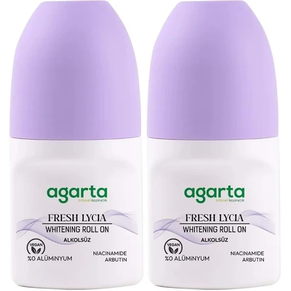 Agarta Roll-On Kadın 50 ML Fresh Lycıa Sensatıon (24 Saat Etkili Ter Kokusu Önleyici) (2 Li Set) ürün görseli 1