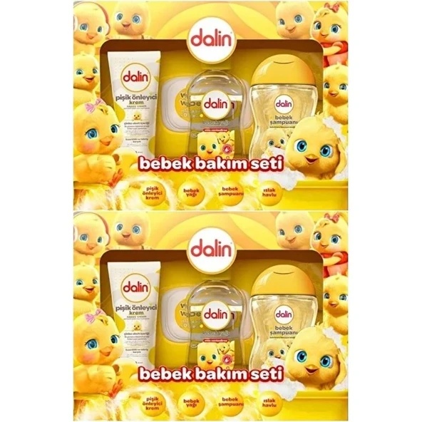 Dalin Bebek Bakım Seti 4 Parça (Kutulu) Yenidoğan Seti (Karma 2 Li Set) ürün görseli 1