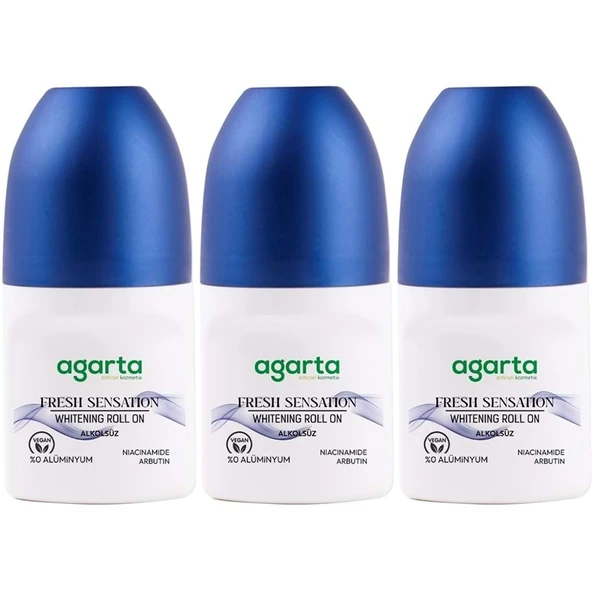 Agarta Roll-On Erkek 50 ML Fresh Sensatıon (24 Saat Etkili Ter Kokusu Önleyici) (3 Lü Set) ürün görseli 1