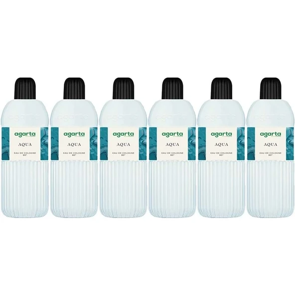 Agarta Kolonya 400 ML Aqua 80 Derece Pet Şişe (6 Lı Set) ürün görseli 1