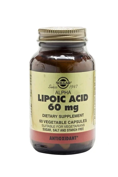 Solgar Alpha Lipoic Acid 60  mg 60 Kapsül ürün görseli 1