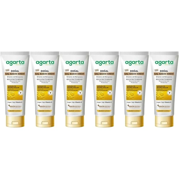 Agarta Doğal Güçlü Bakım Saç Güzelleştirici Krem 250 ML (6 Lı Set) ürün görseli 1