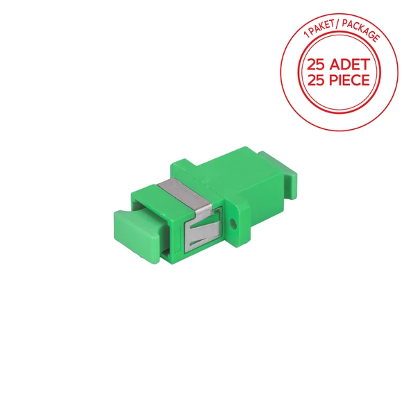 Alfafonet SC/APC Simpleks Singlemode Fiber Optik Adaptör 1 Paket - 25 Adet ürün görseli 1