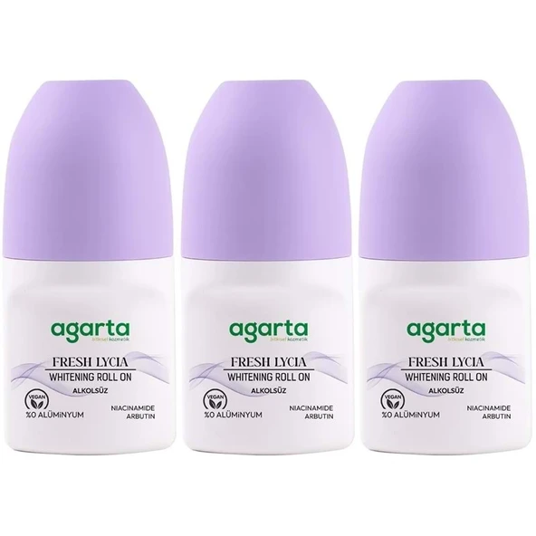 Agarta Roll-On Kadın 50 ML Fresh Lycıa Sensatıon (24 Saat Etkili Ter Kokusu Önleyici) (3 Lü Set) ürün görseli 1