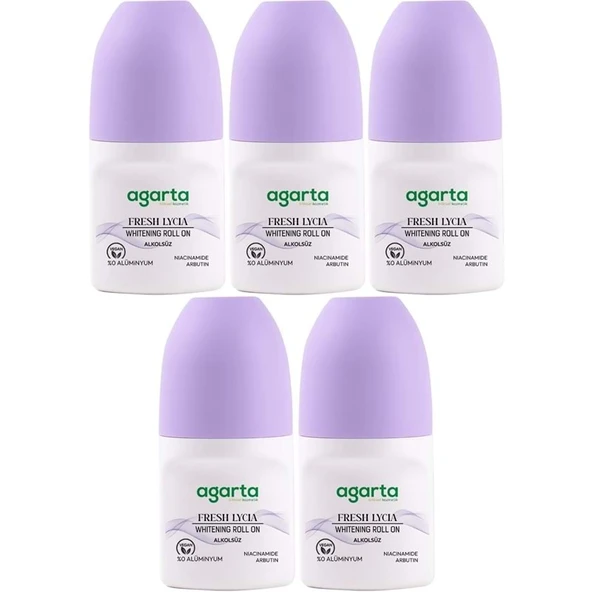 Agarta Roll-On Kadın 50 ML Fresh Lycıa Sensatıon (24 Saat Etkili Ter Kokusu Önleyici) (5 Li Set) ürün görseli 1