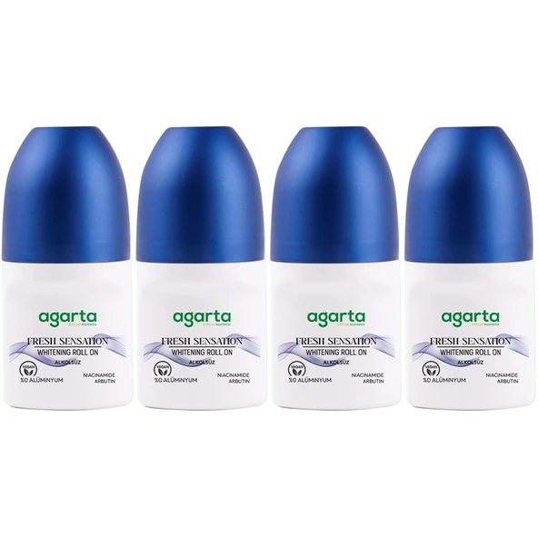 Agarta Roll-On Erkek 50 ML Fresh Sensatıon (24 Saat Etkili Ter Kokusu Önleyici) (4 Lü Set) ürün görseli 1