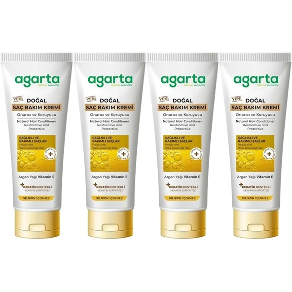Agarta Doğal Güçlü Bakım Saç Güzelleştirici Krem 250 ML (4 Lü Set) ürün görseli 1